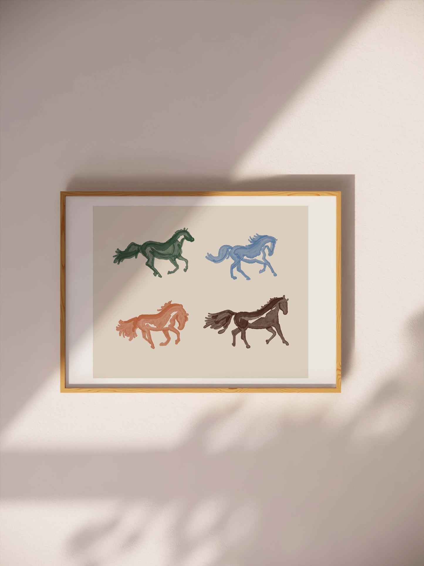 Four Horse Print DIGITAL DOWNLOAD
