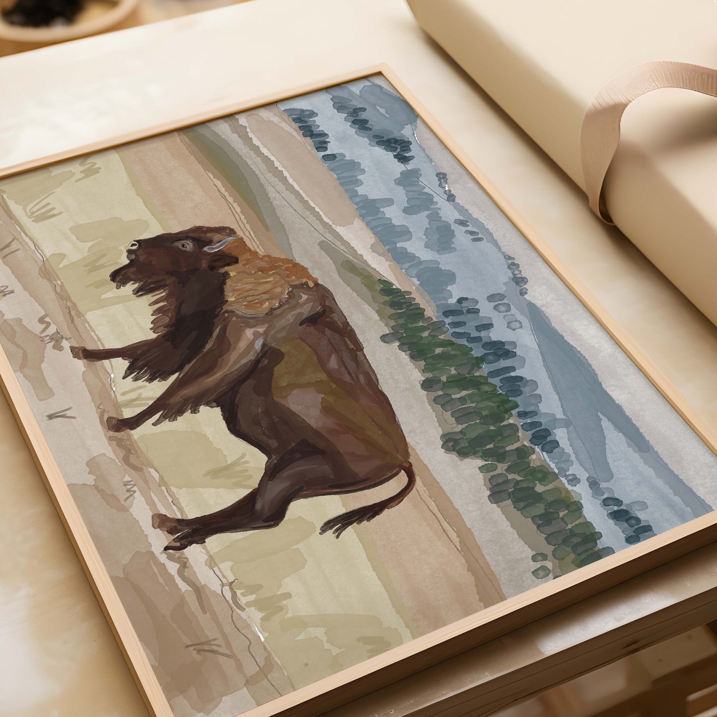 Bison Landscape Print DIGITAL DOWNLOAD