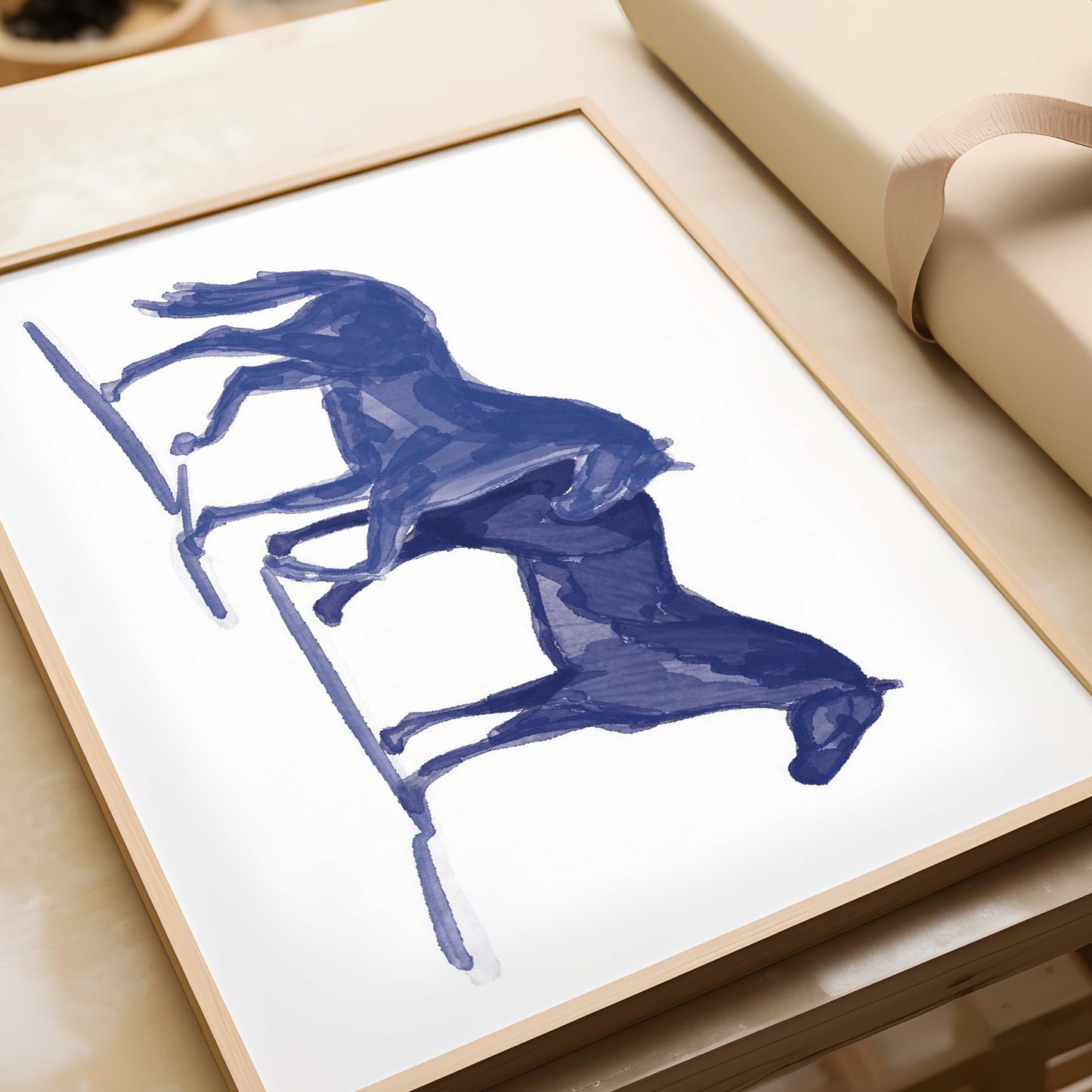 Blue Horses Print DIGITAL DOWNLOAD