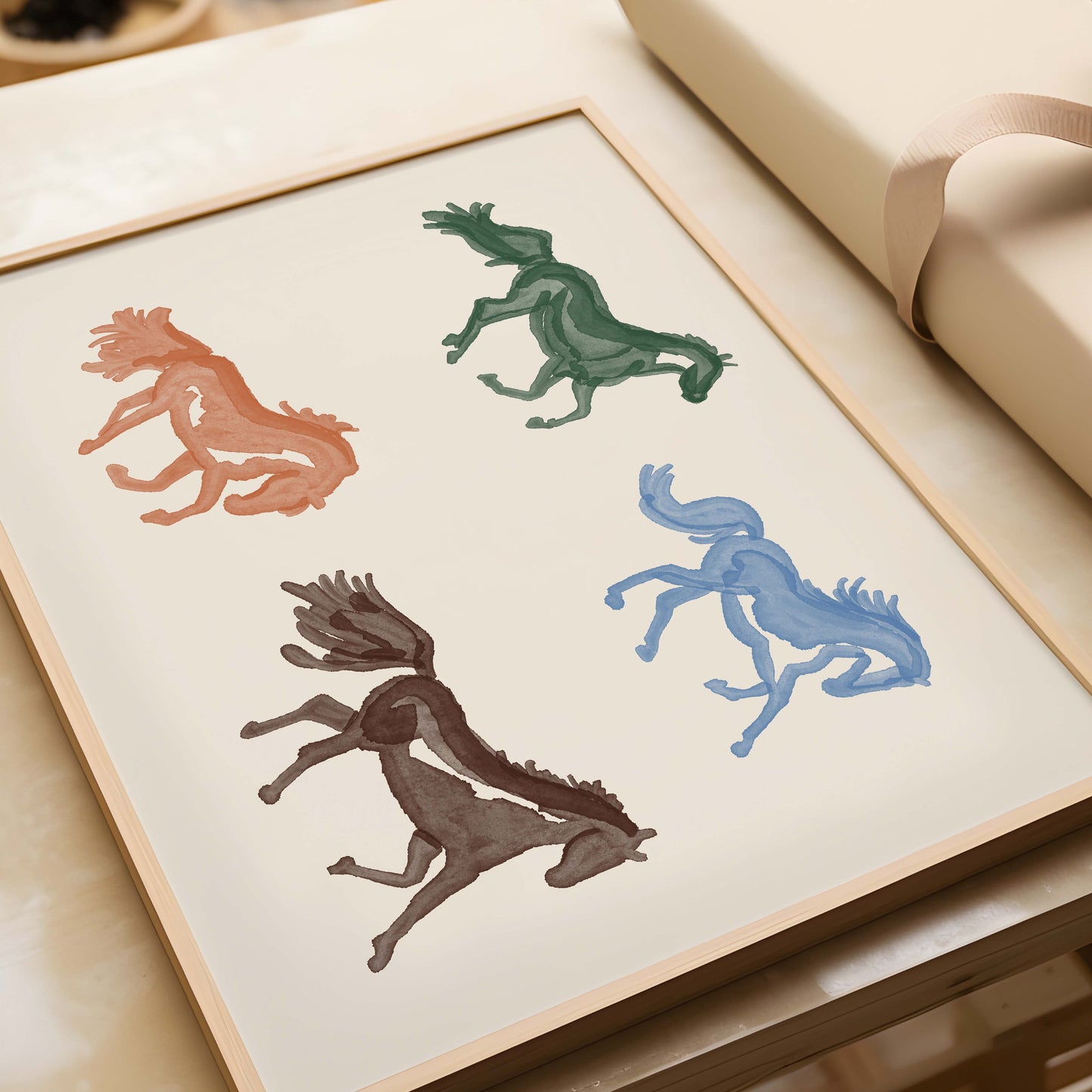 Four Horse Print DIGITAL DOWNLOAD