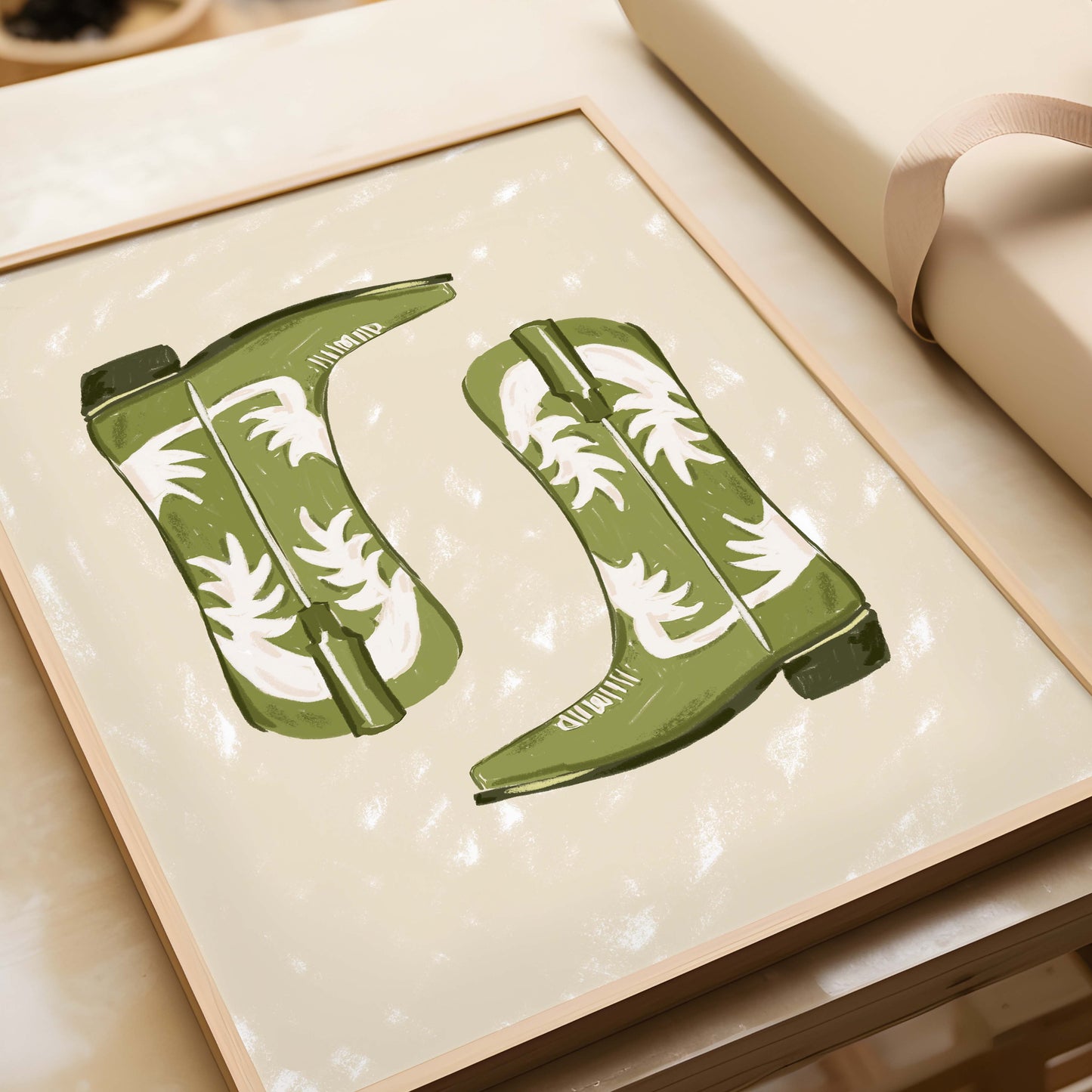 Green Cowboy Boot
