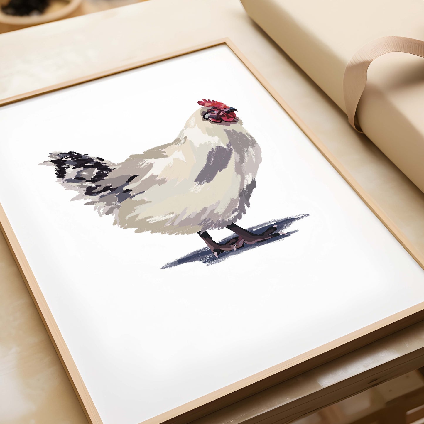Grey Chicken Print DIGITAL DOWNLOAD