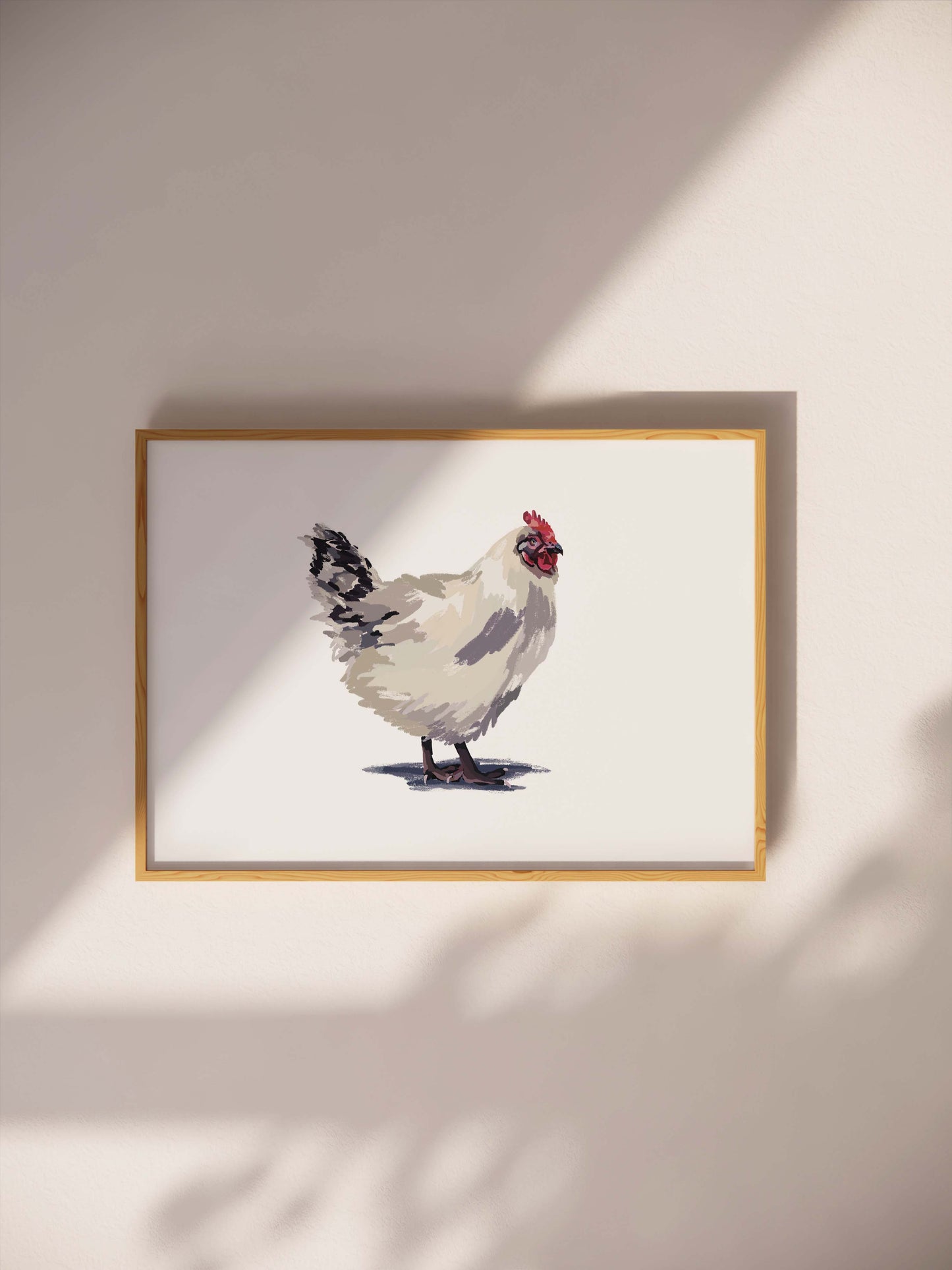 Grey Chicken Print DIGITAL DOWNLOAD