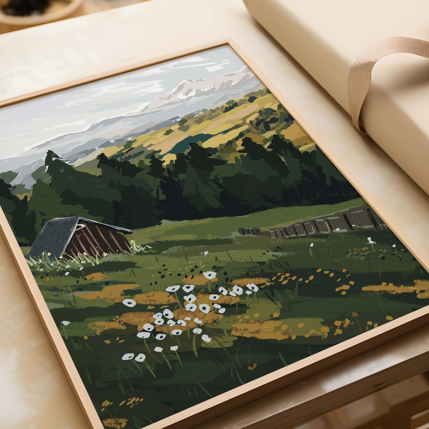 Summer Cottage Print DIGITAL DOWNLOAD